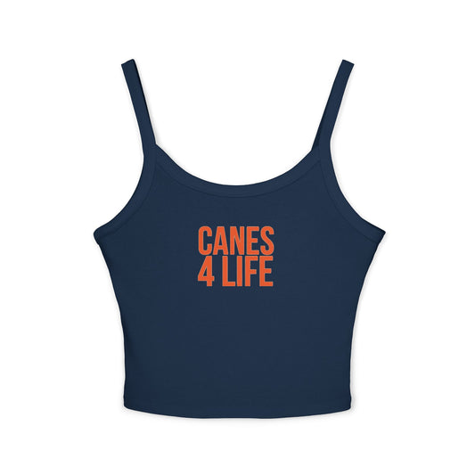 Women's Spaghetti Strap Tank Top - "CANES 4 LIFE" Casual Wear
