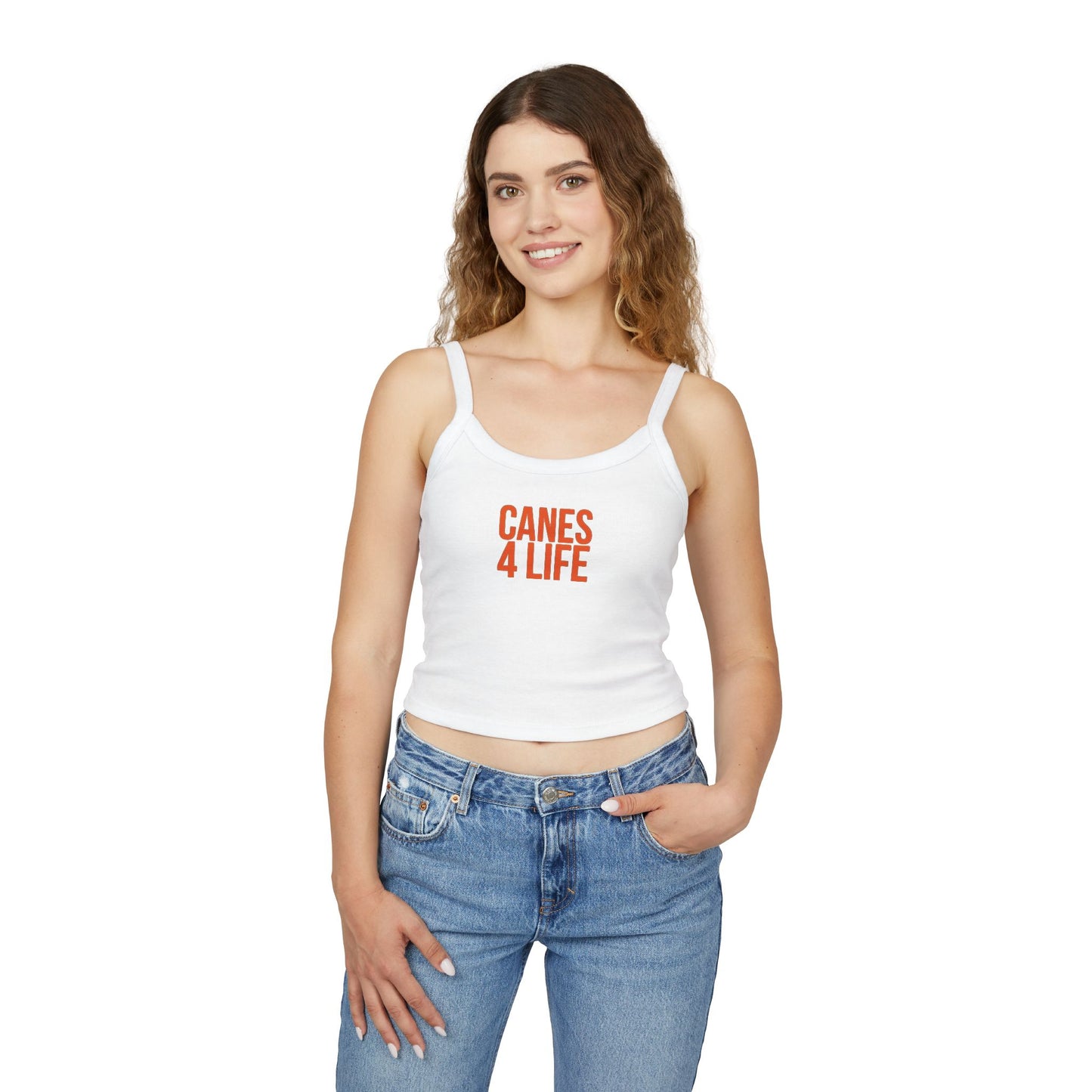 Women's Spaghetti Strap Tank Top - "CANES 4 LIFE" Casual Wear